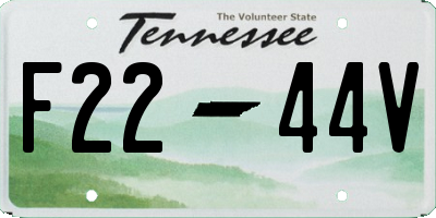 TN license plate F2244V