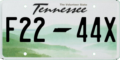 TN license plate F2244X