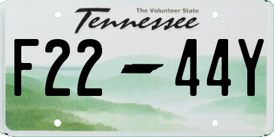 TN license plate F2244Y