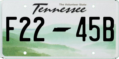 TN license plate F2245B
