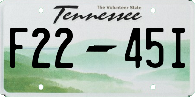 TN license plate F2245I