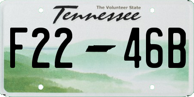 TN license plate F2246B