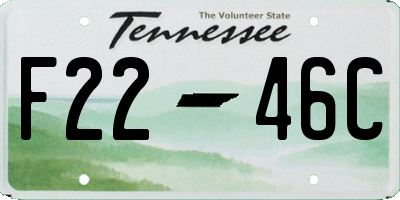 TN license plate F2246C