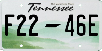TN license plate F2246E
