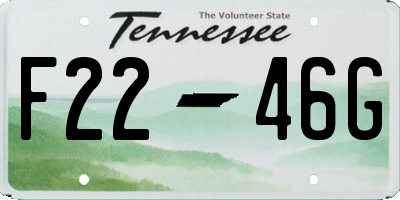 TN license plate F2246G