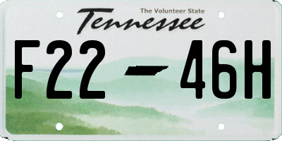 TN license plate F2246H