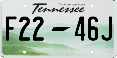 TN license plate F2246J