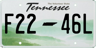 TN license plate F2246L