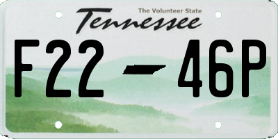 TN license plate F2246P