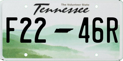 TN license plate F2246R