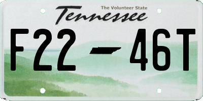 TN license plate F2246T