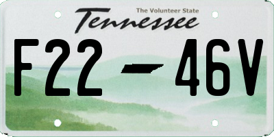 TN license plate F2246V