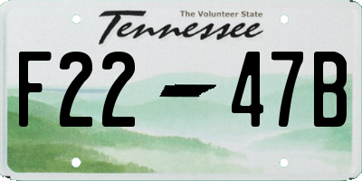 TN license plate F2247B