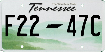 TN license plate F2247C