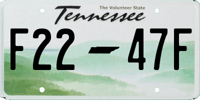 TN license plate F2247F