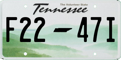 TN license plate F2247I