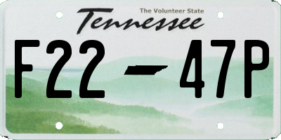 TN license plate F2247P