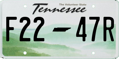 TN license plate F2247R