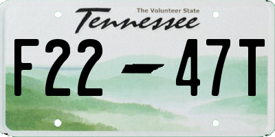 TN license plate F2247T