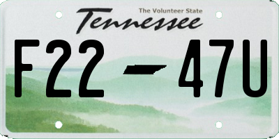 TN license plate F2247U