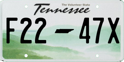 TN license plate F2247X