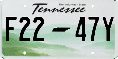 TN license plate F2247Y