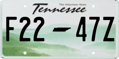 TN license plate F2247Z