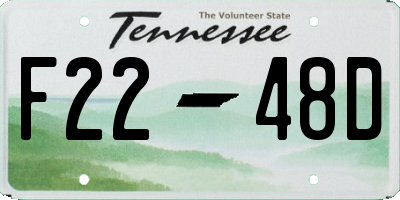 TN license plate F2248D