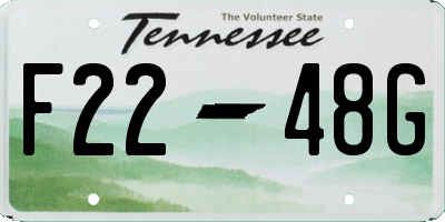 TN license plate F2248G
