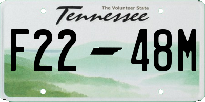 TN license plate F2248M