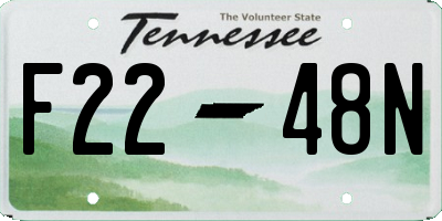 TN license plate F2248N