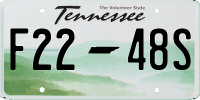 TN license plate F2248S