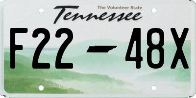 TN license plate F2248X