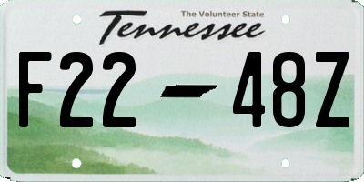 TN license plate F2248Z