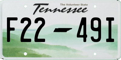 TN license plate F2249I
