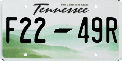 TN license plate F2249R