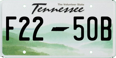 TN license plate F2250B