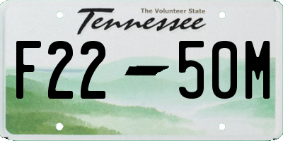 TN license plate F2250M