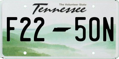 TN license plate F2250N