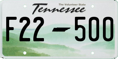 TN license plate F2250O