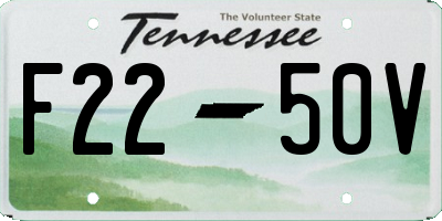 TN license plate F2250V