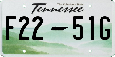 TN license plate F2251G
