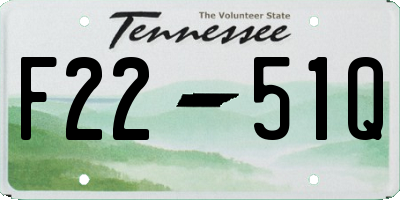 TN license plate F2251Q