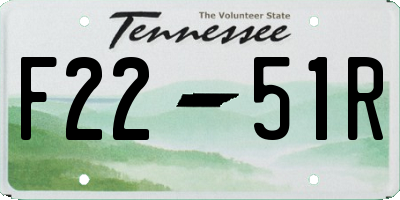 TN license plate F2251R