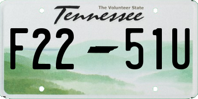 TN license plate F2251U