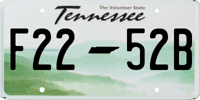 TN license plate F2252B