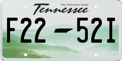 TN license plate F2252I