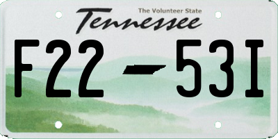 TN license plate F2253I