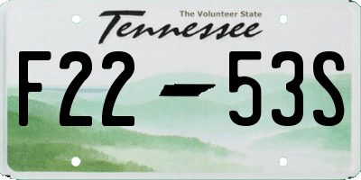 TN license plate F2253S