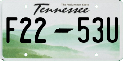 TN license plate F2253U